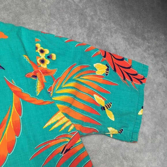 Pipeline Mens Floral Hawaiian Shirt size‎ Medium Short Sleeve Button Up Made USA - Picture 12 of 12